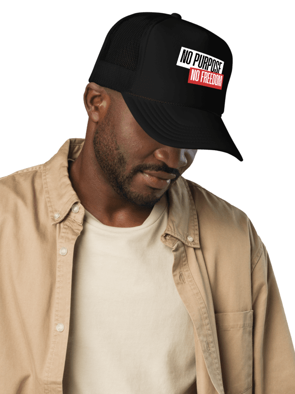 Rebel Red Foam Trucker Hat | | No purpose no freedom product image (1)
