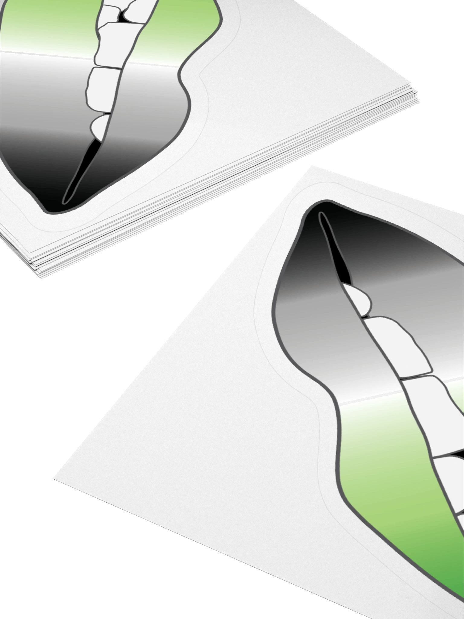 Aromantic Pride Gradient Biting Lips Sticker product image (10)