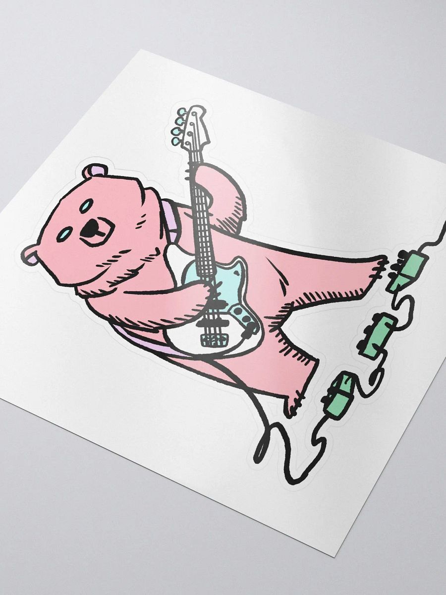 Bass Bear (pink) - sticker product image (3)