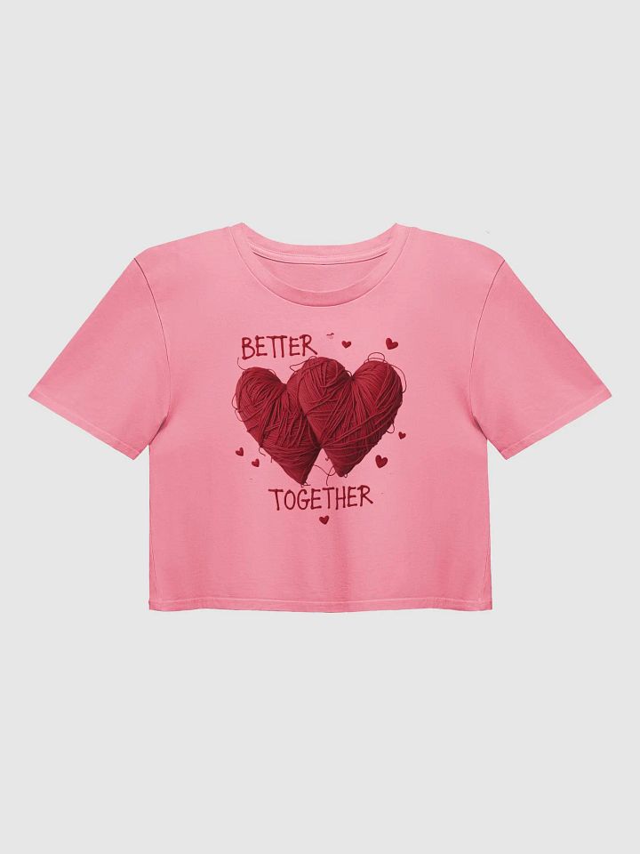 Better Together Heart-Shaped Yarn Art Women's Crop Top product image (6)