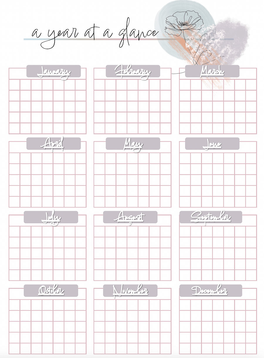 This Years Master Plan - Undated Yearly Planner - 8.5x11 Printable product image (2)