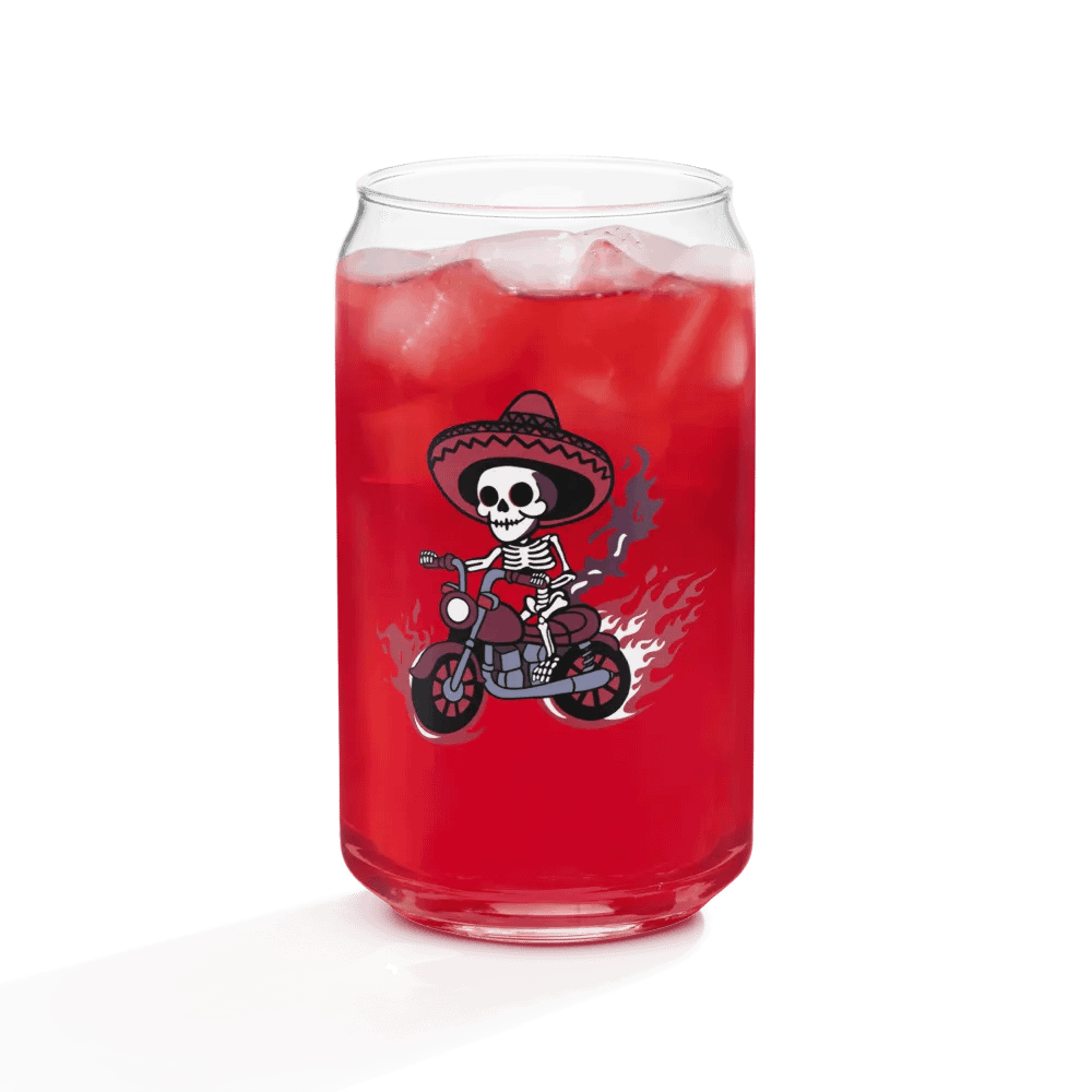 Bone to be Wild 16oz Can-Shaped Drinking Glass product image (2)