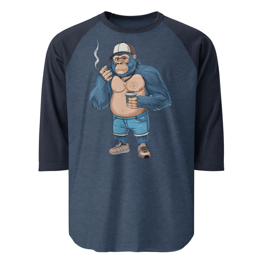 Blue Gorilla Jersey Raglan Tee product image (2)