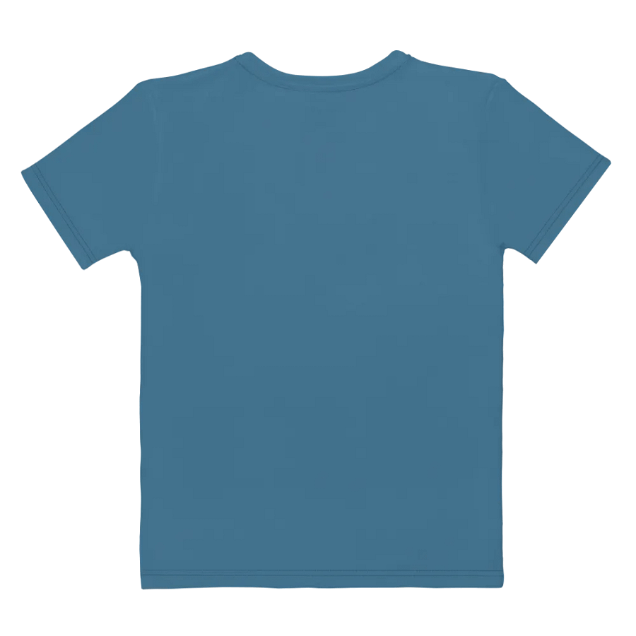 Plain Medium Blue True Summer Women's Crewneck Polyester Heavyweight Premium T-Shirt by Treasure Pie product image (9)