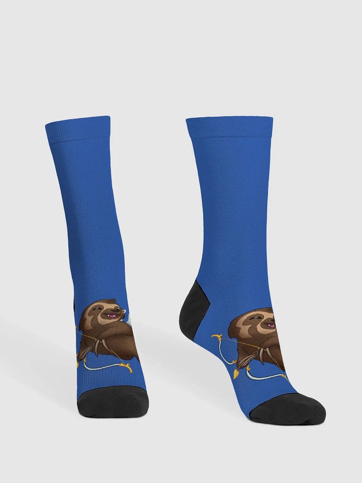 Blue Cupid Sloth Crew Socks product image (2)