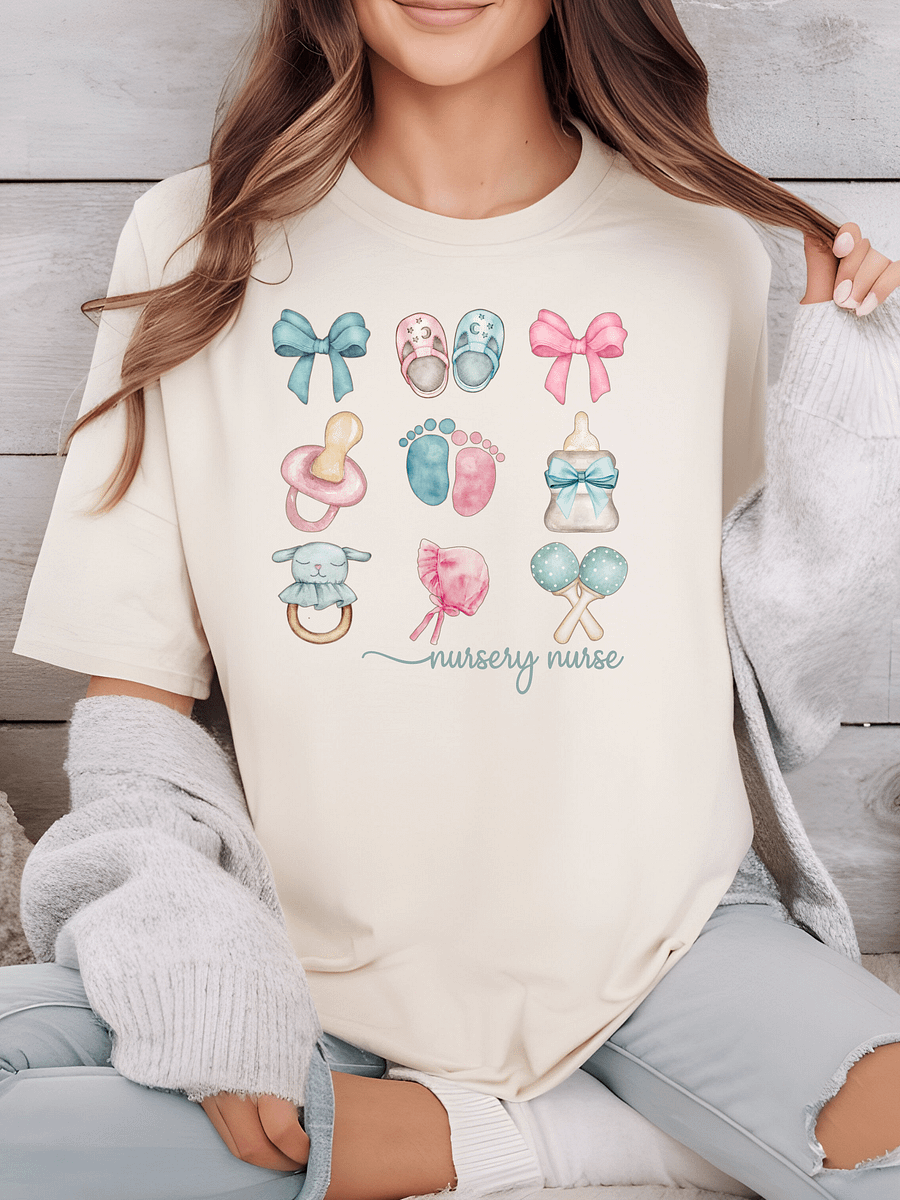 Personalized Coquette Style Nurse/Crew T-Shirt (Homemade) product image (1)