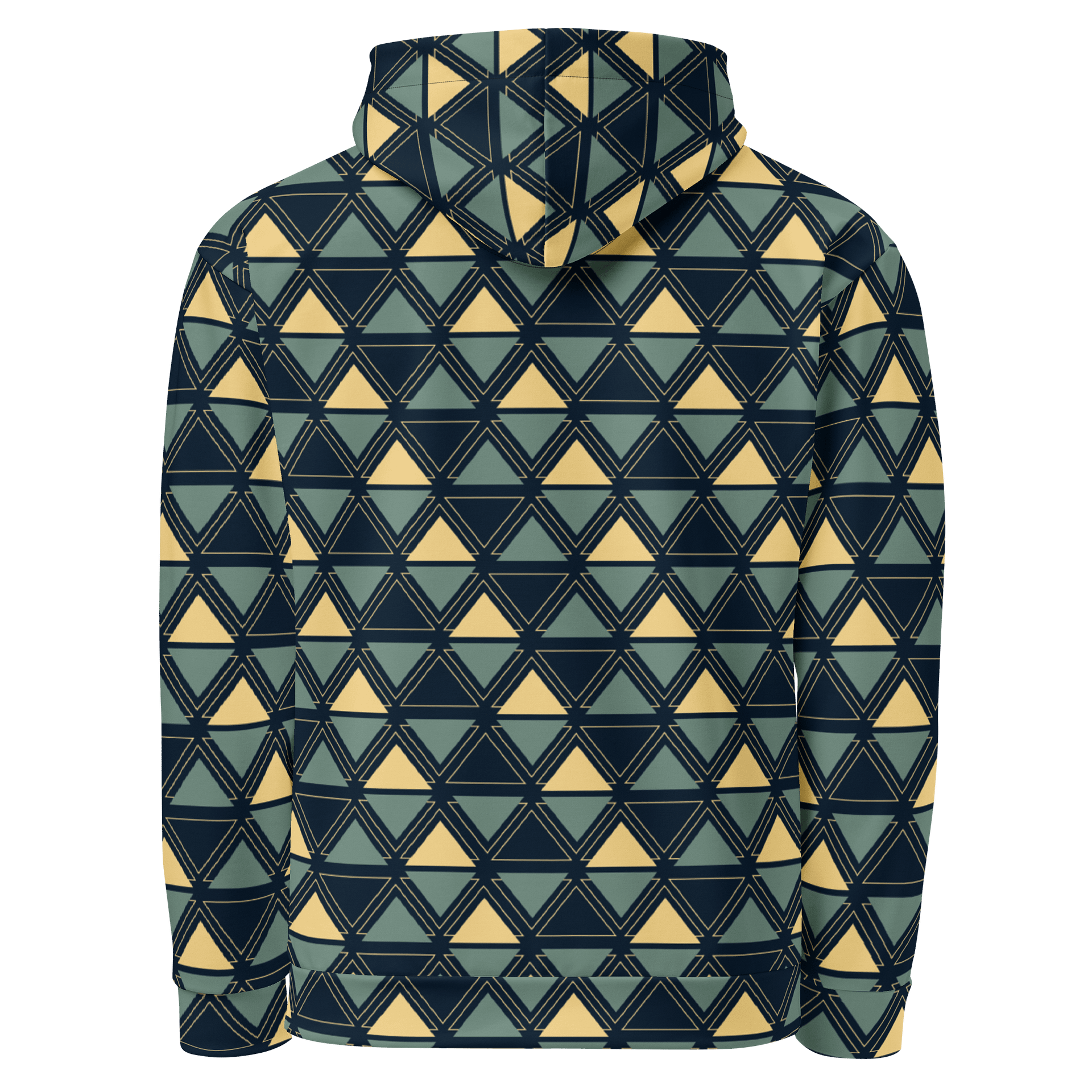 Triangulated Night Geometric Allover Print Hoodie for Men & Women product image (3)
