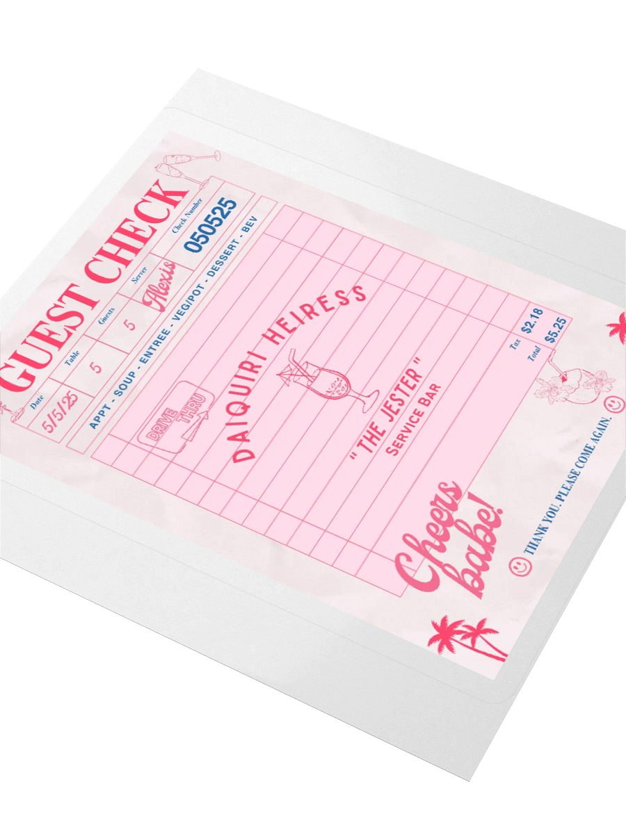 CHECK PLEASE! DAIQUIRI STICKER product image (9)