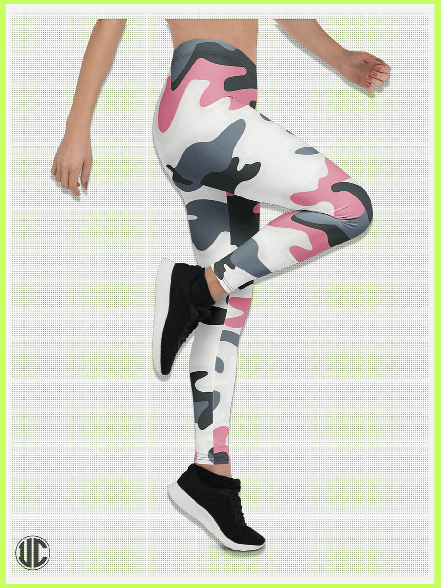 Bubblegum Pink Urban Camo – Women’s Leggings product image (3)