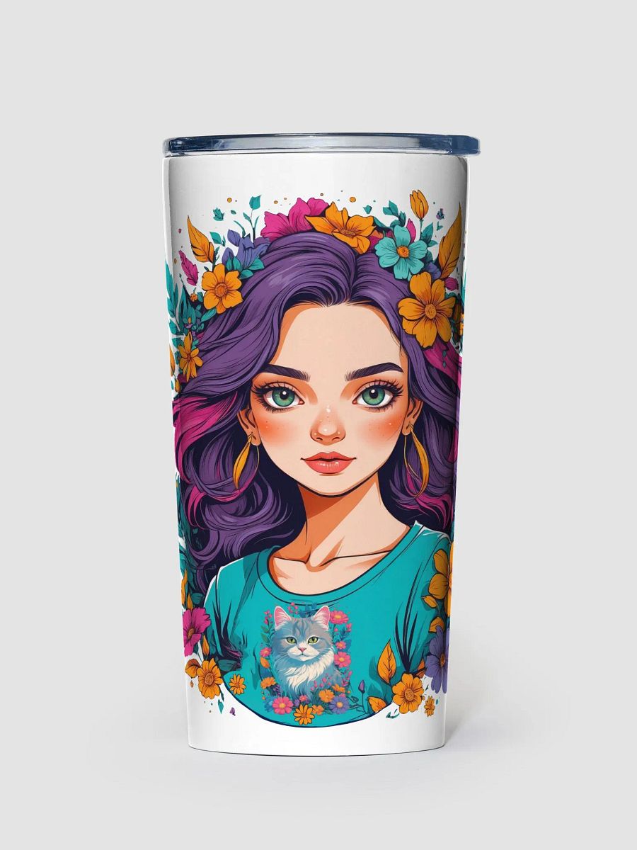 Bloomcore Flower Girl 20 oz Stainless Steel Tumbler - White - v2 product image (1)