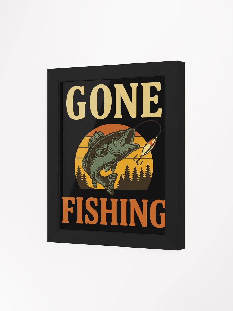 Gone Fishing Poster – Retro Cabin Wall Art for Outdoorsmen product image (3)