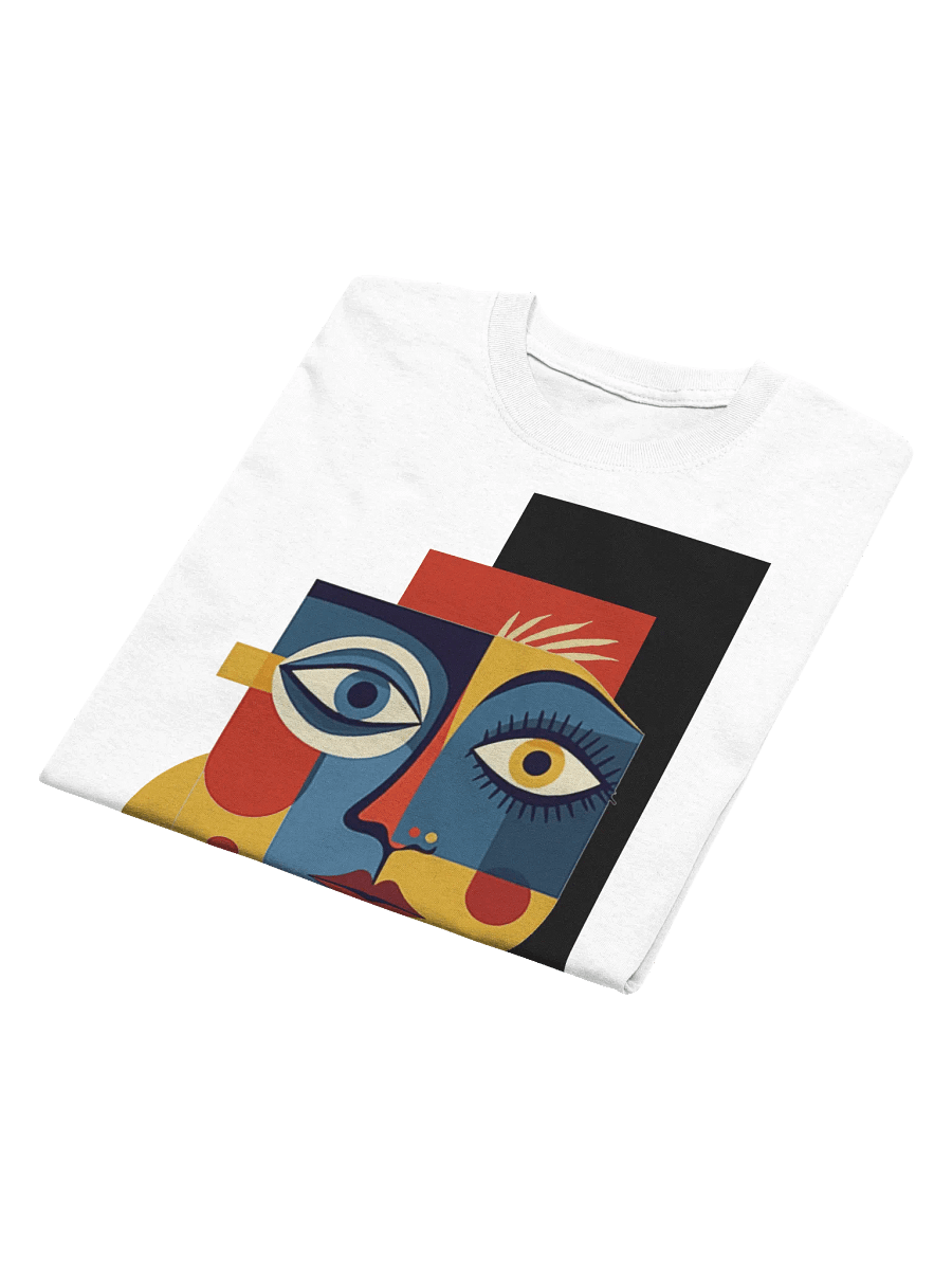 Dual Perspectives: A Vision in Cubism - Relaxed Streetwear Vibes Tee product image (4)