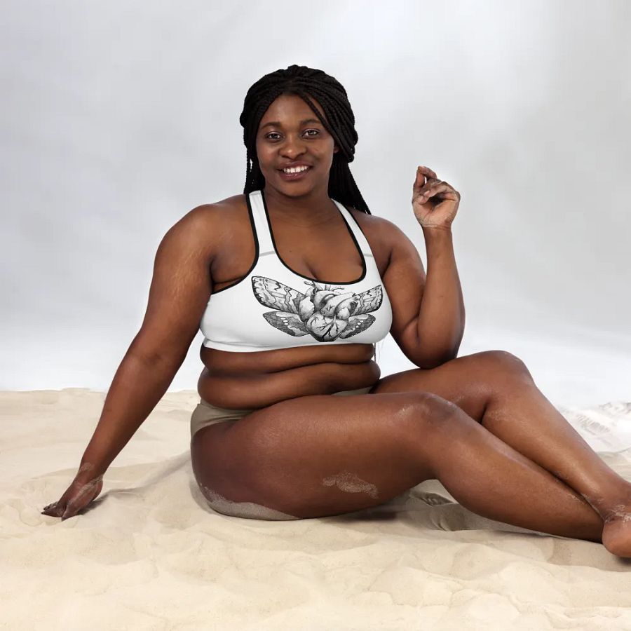 Moth Heart Padded Sports Bra product image (4)