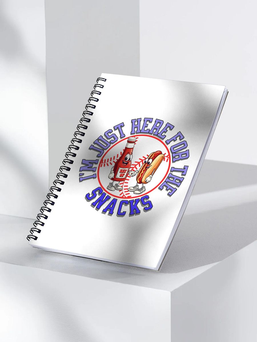 Im Just Here For The Snacks Baseball Sneaky Spiral Notebook product image (3)