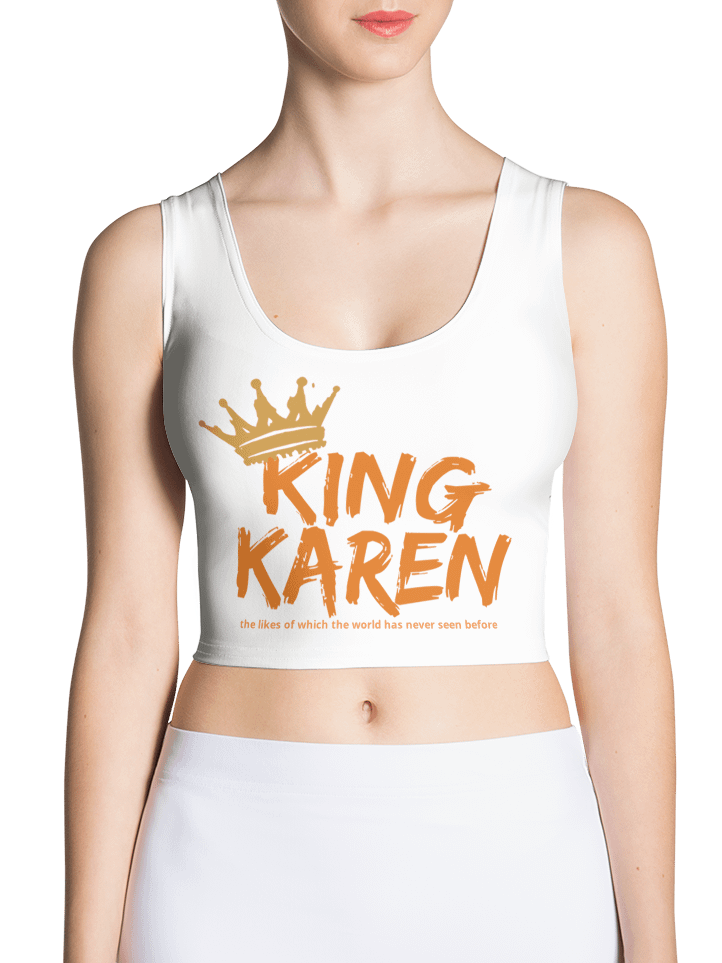 King Karen Crowned White Stretchy Crop Top product image (12)