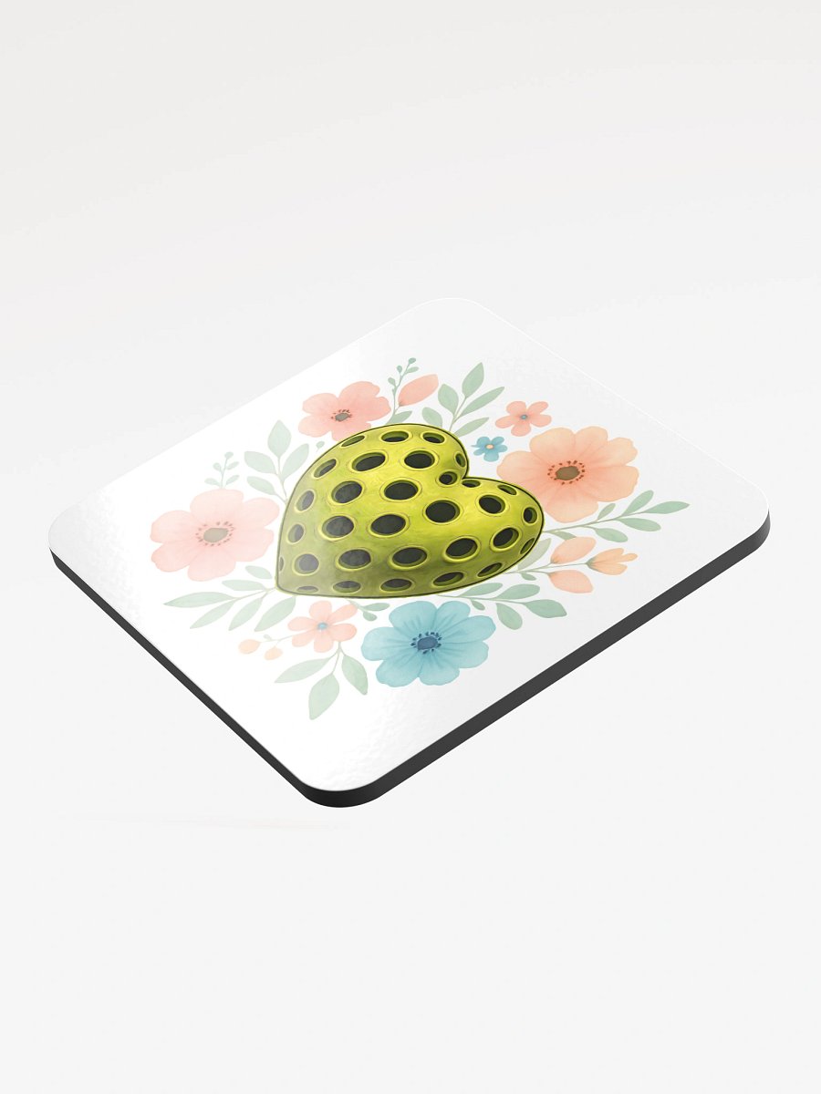 Pickleball Heart Flowers Glimmering Coaster product image (4)