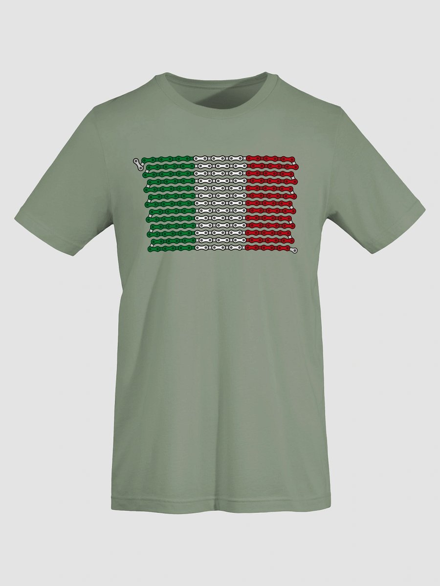 Italy Bike Chain Flag on Dark Color Supersoft Tee product image (3)