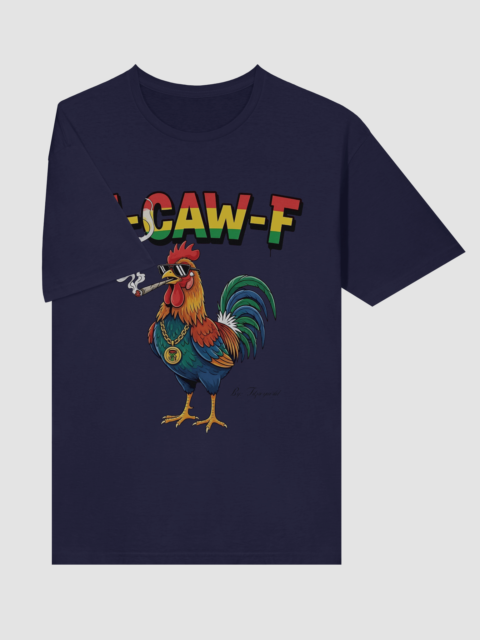 Funny Rooster T-Shirt – Big Rooster Graphic Tee with “F-CAW-F” Slogan – Farm Humor Shirt, Gag Gift product image (94)