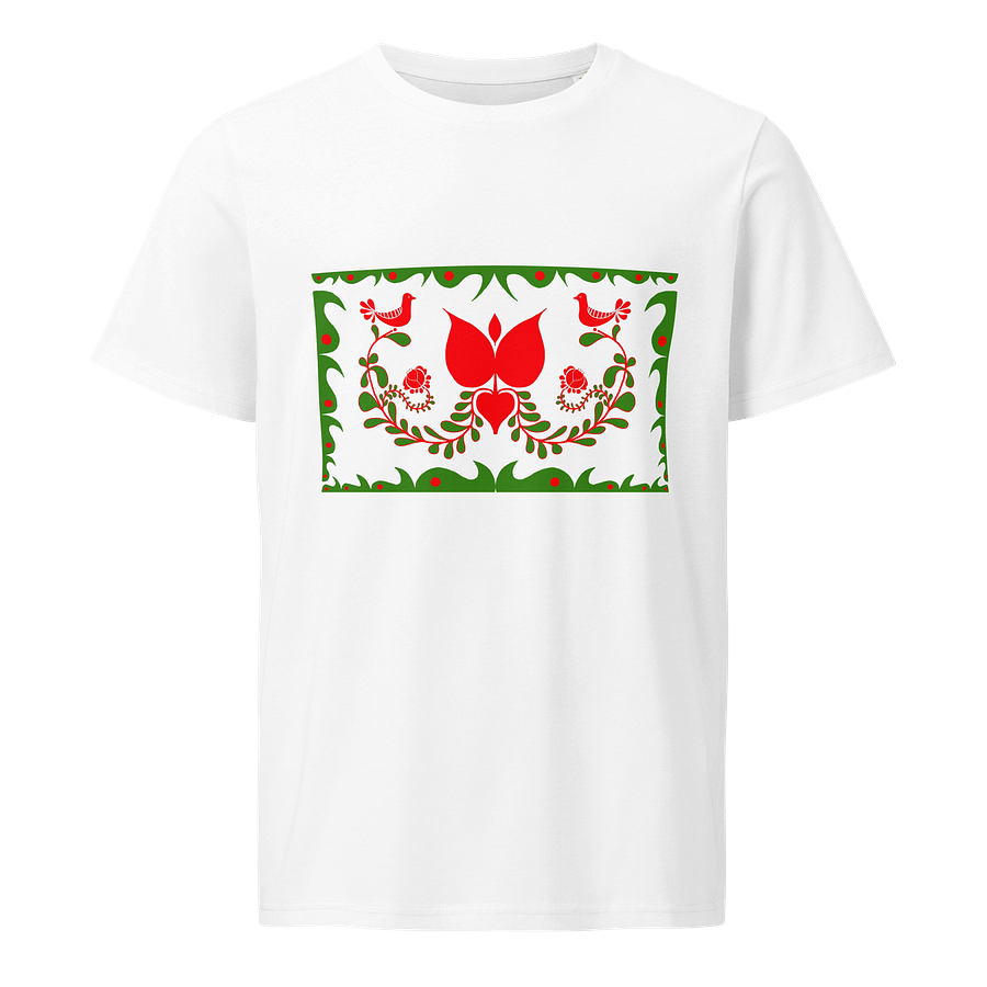 Traditional Hungarian Lovebirds Organic T-Shirt product image (1)