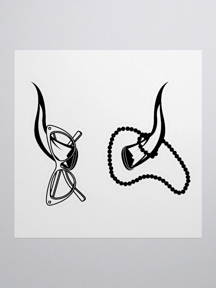 Horns, Glasses & Pearls Sticker product image (1)
