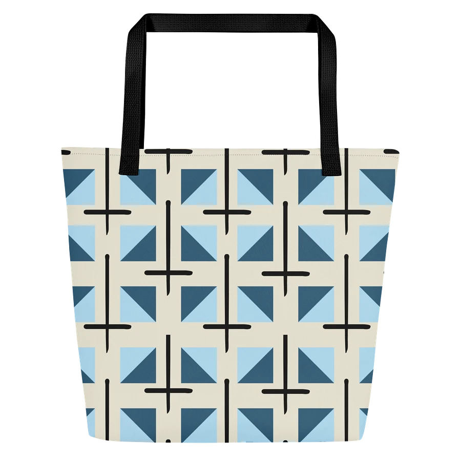 Blue Cross Quilted Patterned Tote Bag product image (3)