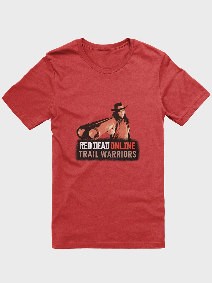 Trail Warriors Red Dead Game Cover Art Lady Gunslinger T-Shirt product image (8)