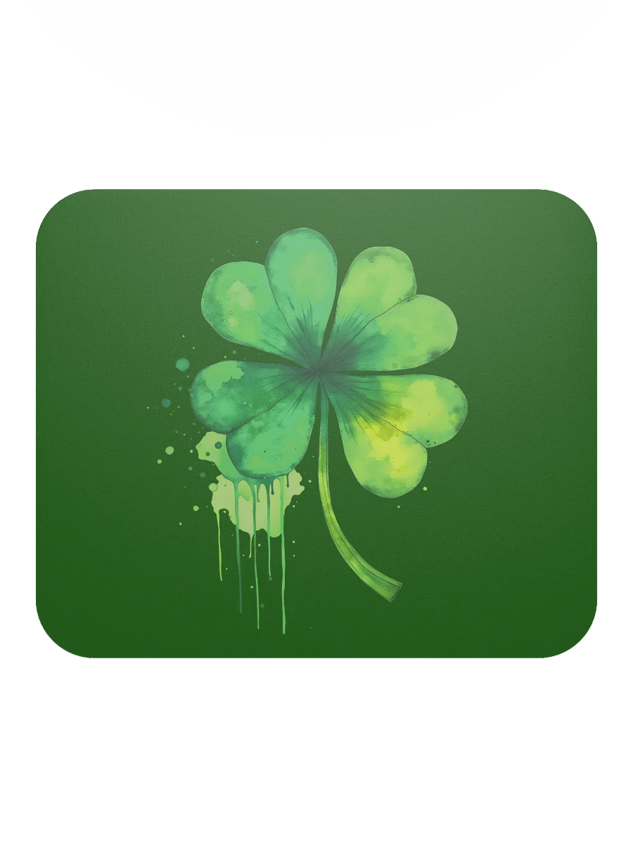 Shamrock Splash Watercolor Mousepad product image (1)