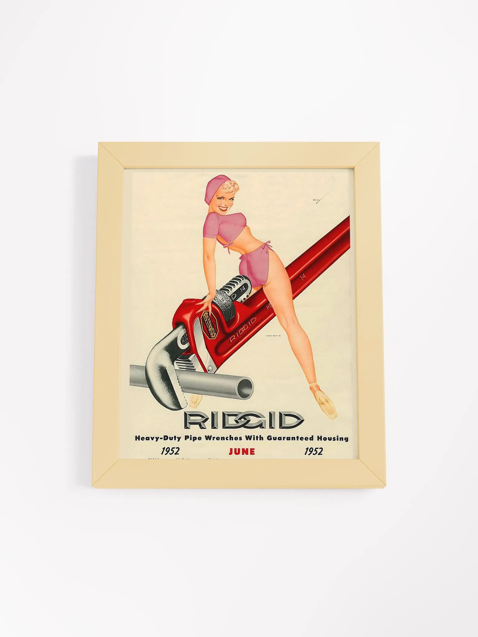 June Calender Girl Framed Pin-up Art product image (5)