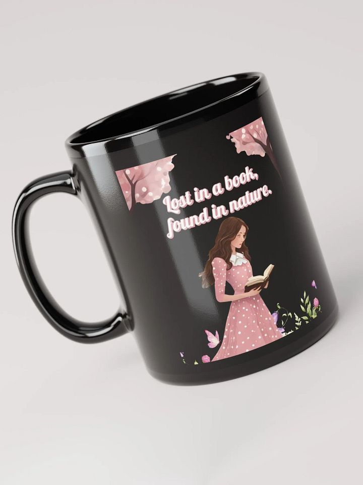 Lost In A Book, Found In Nature Black Mug product image (1)