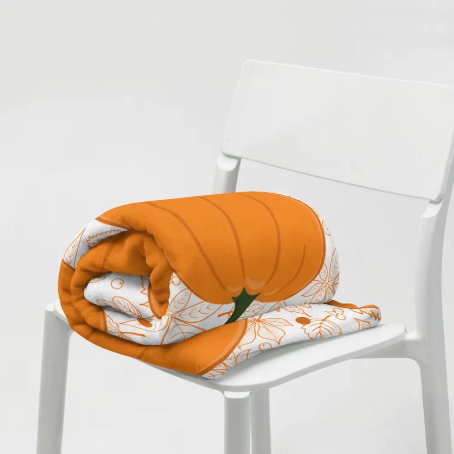 Cozy Fall Pumpkin Throw Blanket | Autumn Home Decor product image (7)