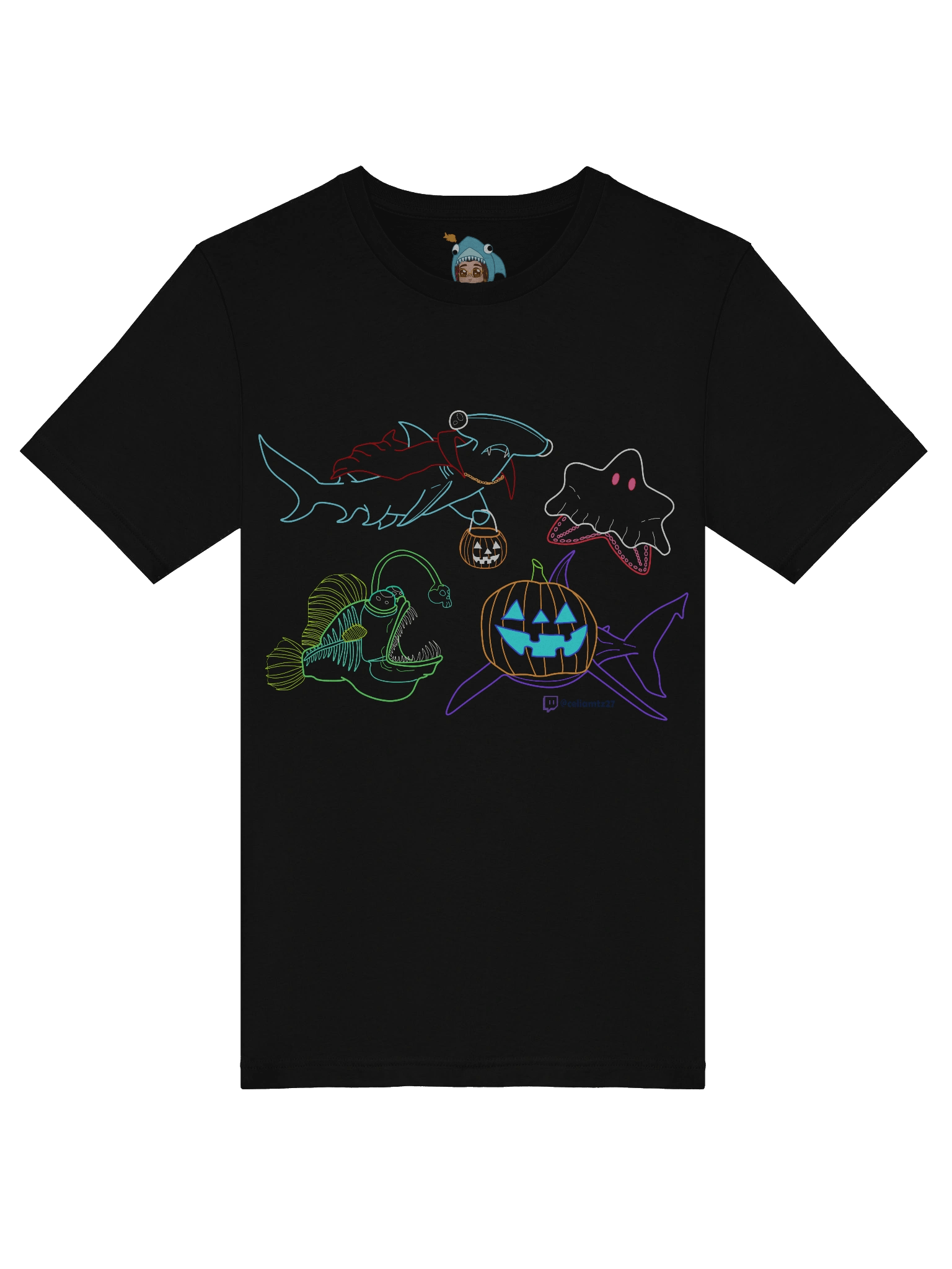 Neon Halloween Sea-Life Costume T-Shirt product image (19)