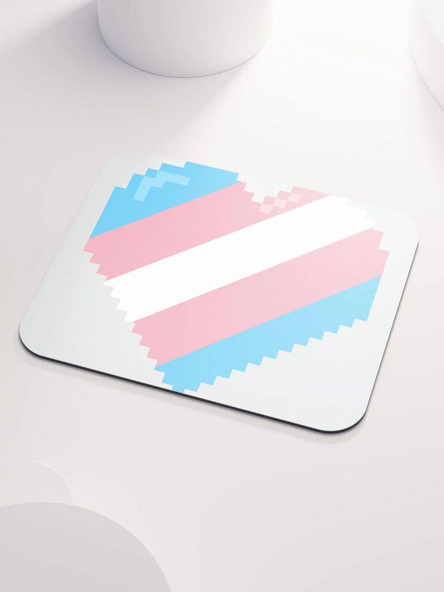 Trans heart Mouse pad product image (3)