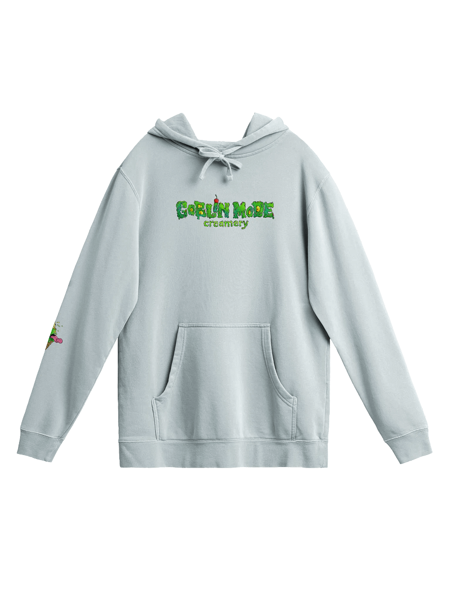 Goblin Mode Creamery hoodie Goblin logo on back & cone logo on right sleeve - Hoodie product image (1)