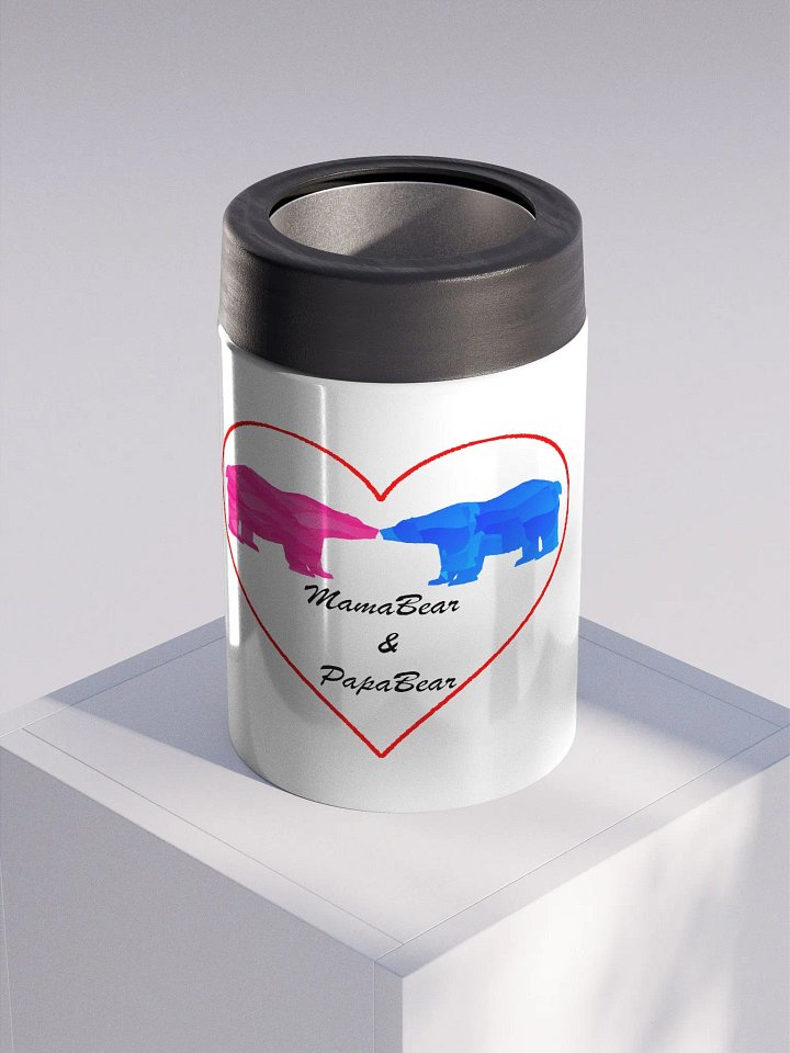 Mama & Papa Bear Stainless Steel Koozie product image (1)