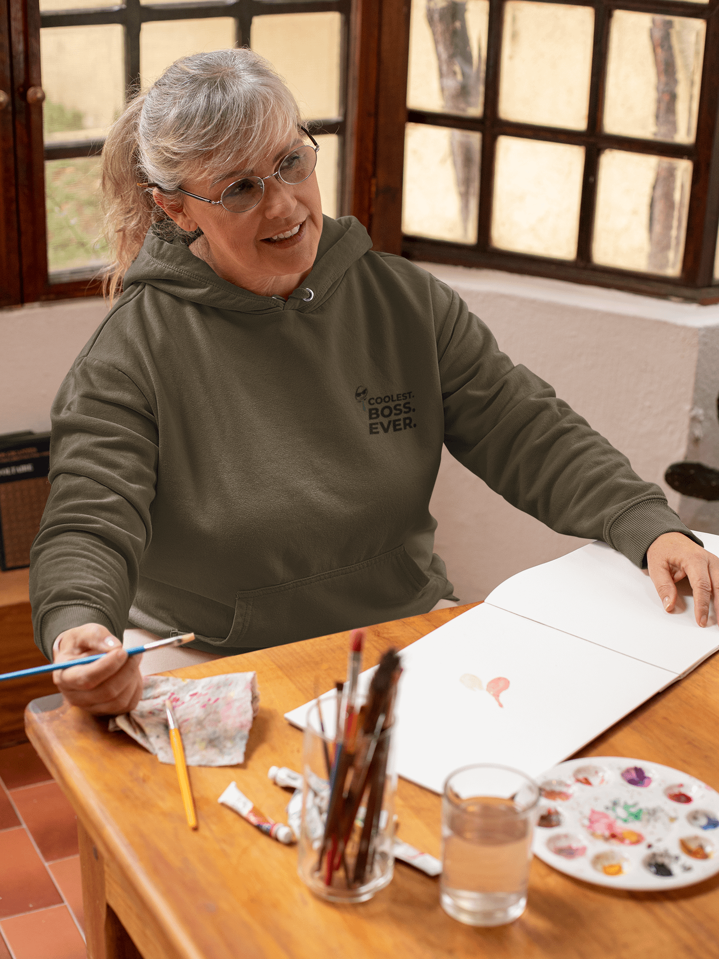 Coolest Boss Ever | Cotton Heritage Unisex Premium Hoodie | Ultimate Comfort & Style product image (6)