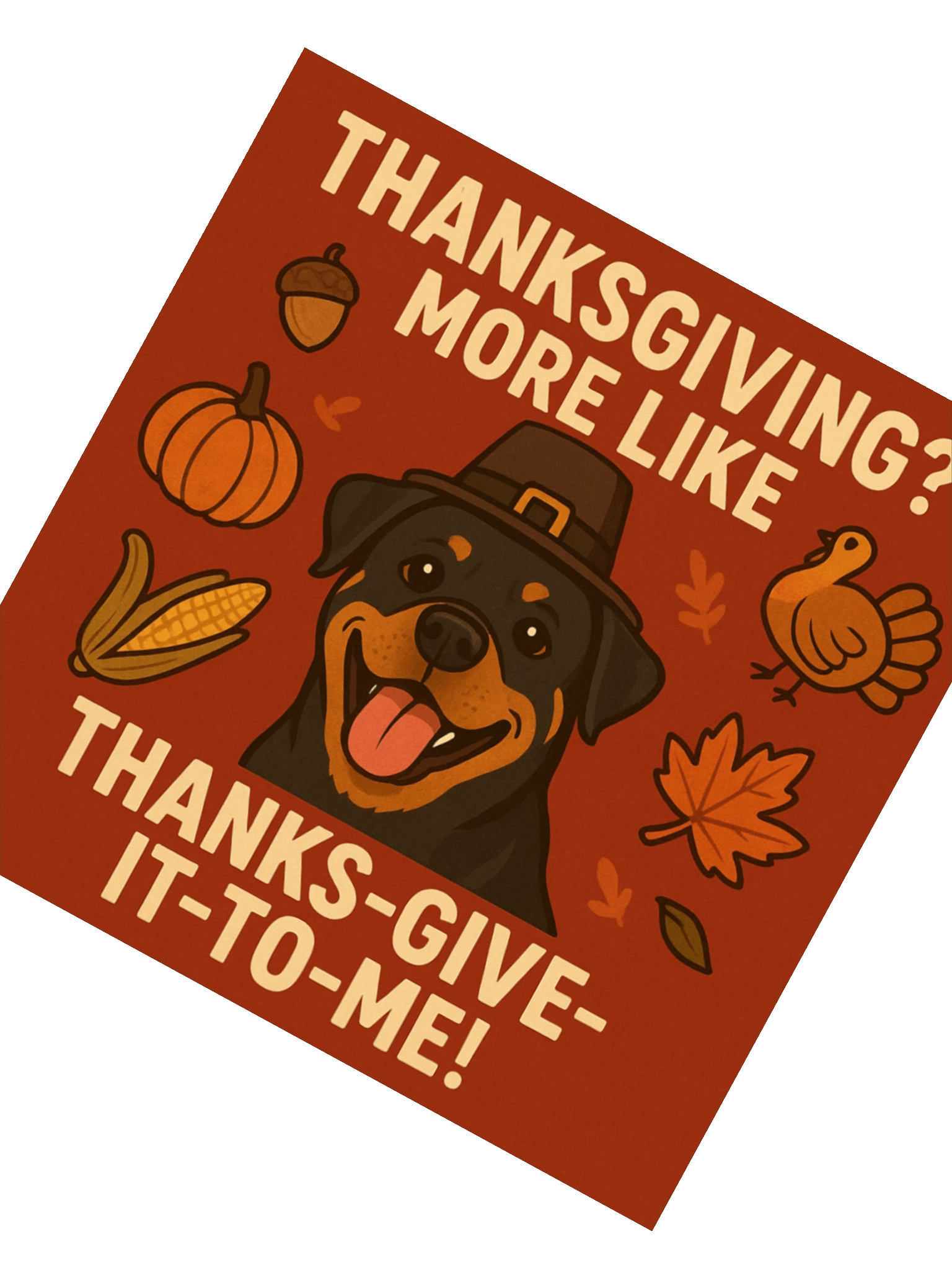 Rottweiler Thanksgiving Sticker Set product image (5)