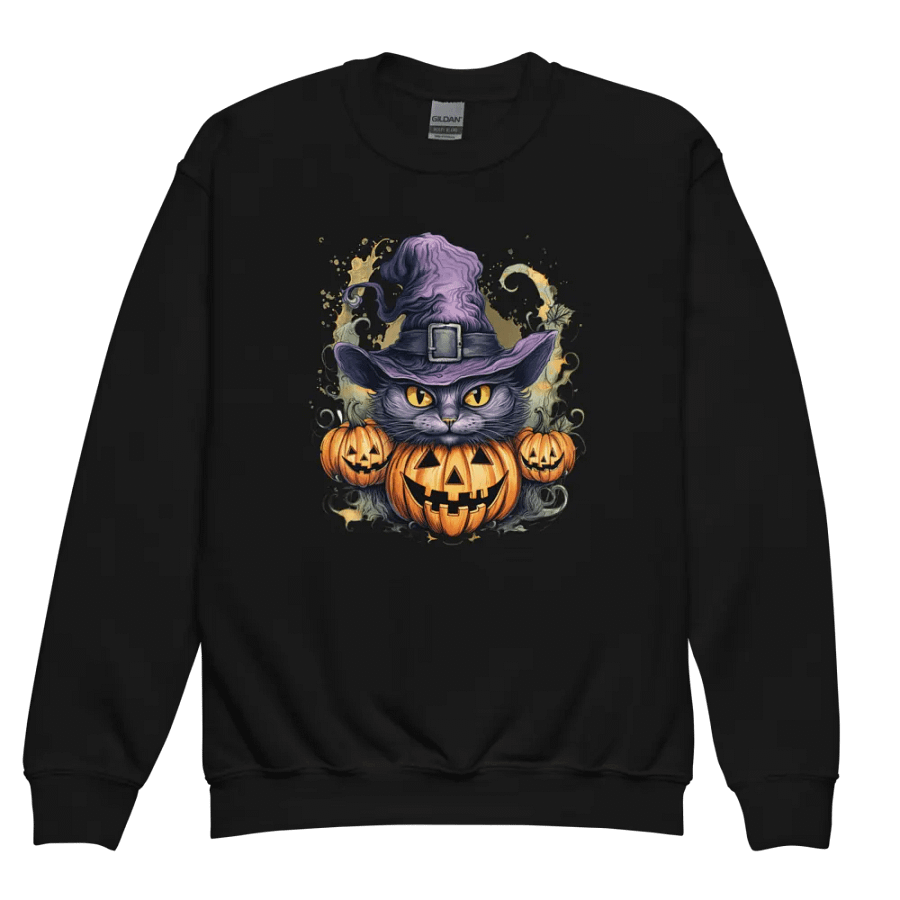 KIDS Witch Cat Youth Sweatshirt product image (7)