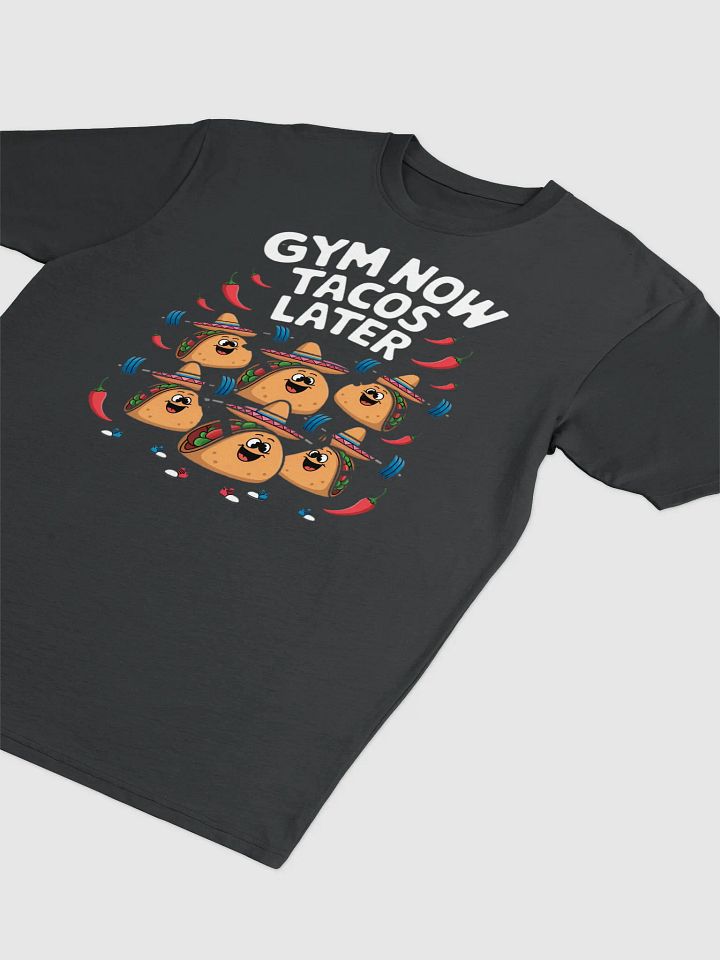 Funny "Gym Now, Tacos Later" Workout T-Shirt – Cute Taco Weightlifting Design product image (3)
