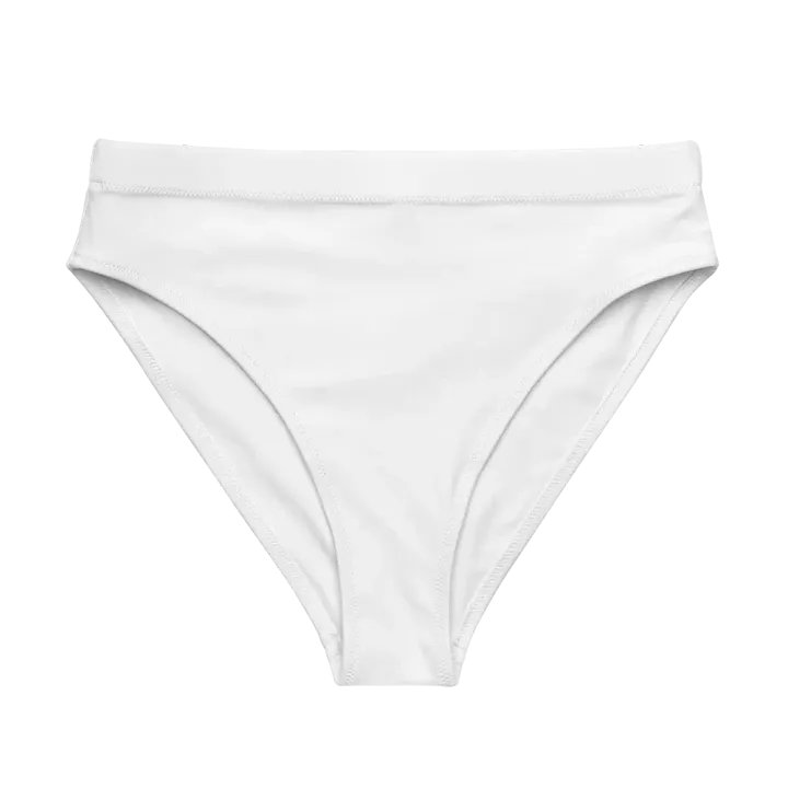 White Zenith Blank Canvas Women's High Waisted Bikini Bottoms product image (1)