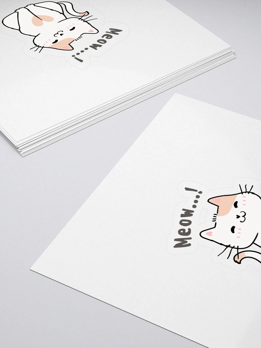 Blushing Cat Heart Stickers product image (4)