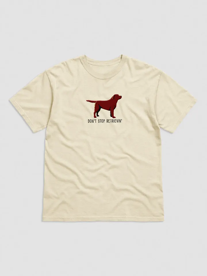 Don't Stop Retrievin' T-Shirt(Embroidered) of a Labrador Retriever(Chocolate) product image (33)