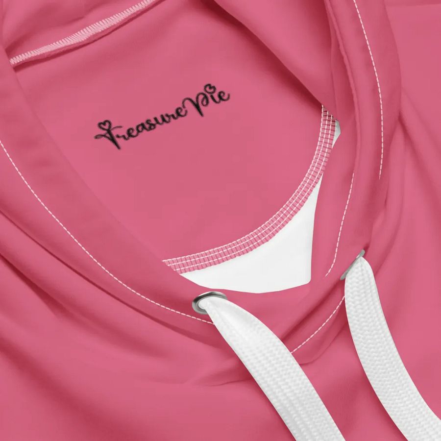 Plain Rosy Pink True Summer Unisex Recycled Polyester Heavyweight Premium Hoodie by Treasure Pie product image (7)