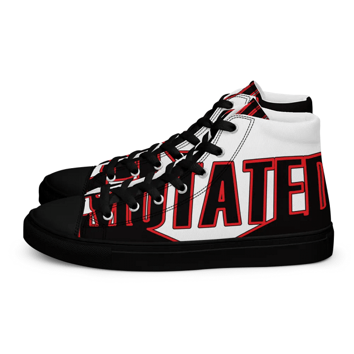 Abstract M Letter Design High Top Canvas Women's Shoes product image (1)