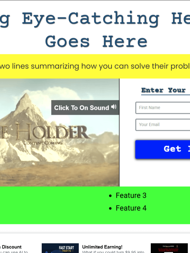 Video Capture Page Leads Leap Template product image (1)