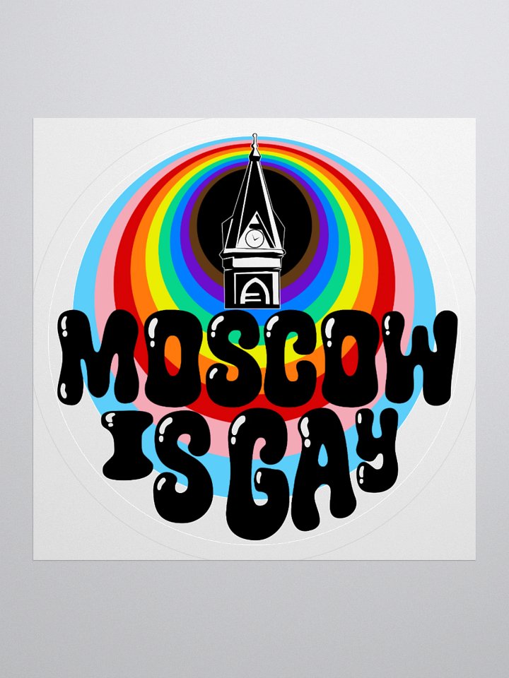 "MOSCOW IS GAY" city sticker product image (2)