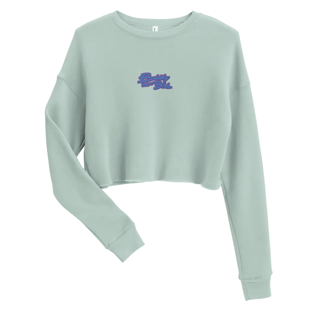 Bubbly and a B*tch (violet bubble design) embroidered fleece crop crew product image (27)