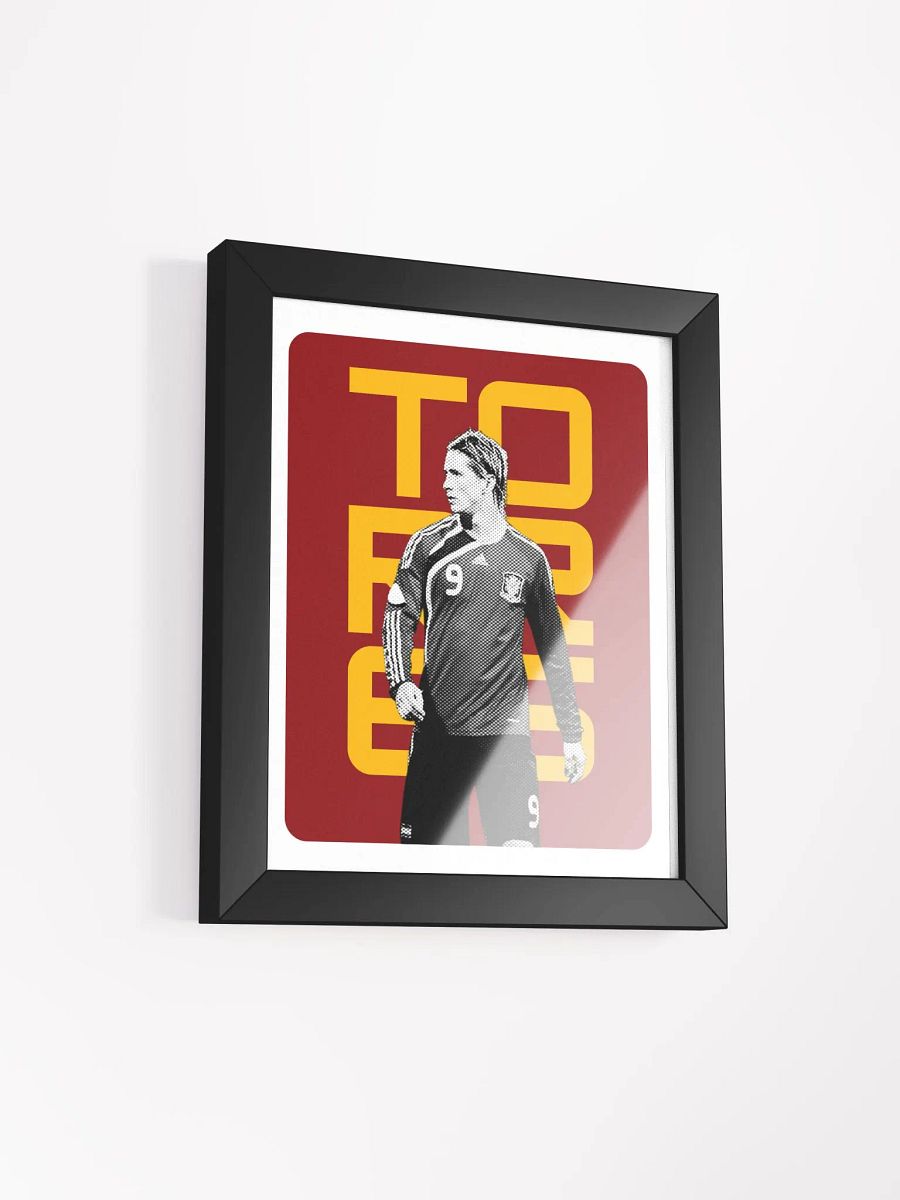 Fernando Torres BW Spain Name Art Framed Print product image (4)