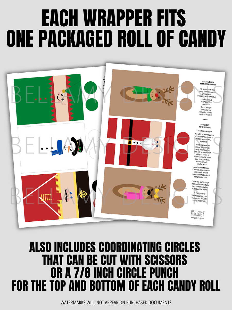 Christmas Candy Roll Wrappers product image (6)
