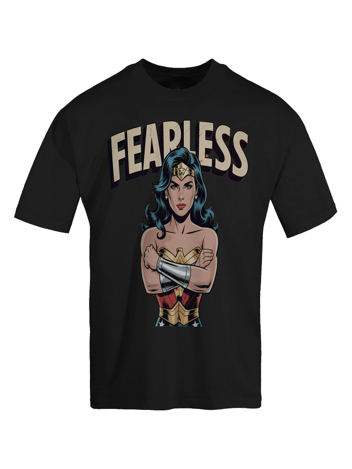 Wonder Woman Fearless Eclipse Oversized Faded T-Shirt product image (1)