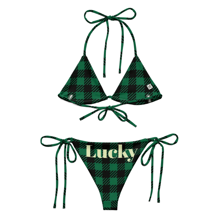 Eco-Chic Plaid Paradise Bikini Set product image (1)